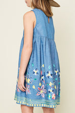 Load image into Gallery viewer, Girls Light Wash Denim Dress
