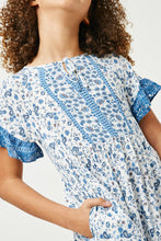Load image into Gallery viewer, Girls Blue Side Pockets Midi Dress
