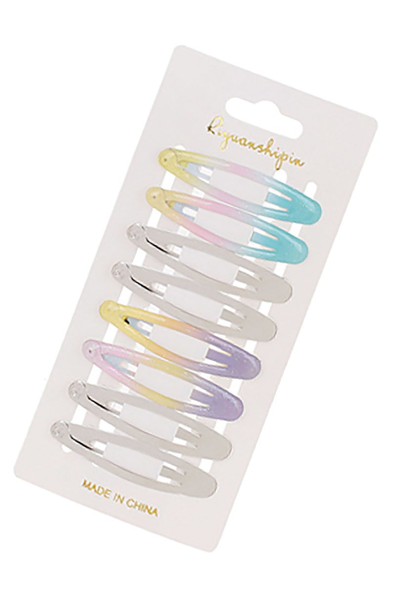 Girls 8-pc Rainbow Hair Clip Set 