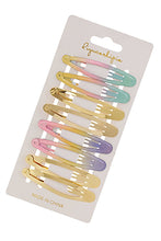 Load image into Gallery viewer, Girls 8-pc Rainbow Hair Clip Set 
