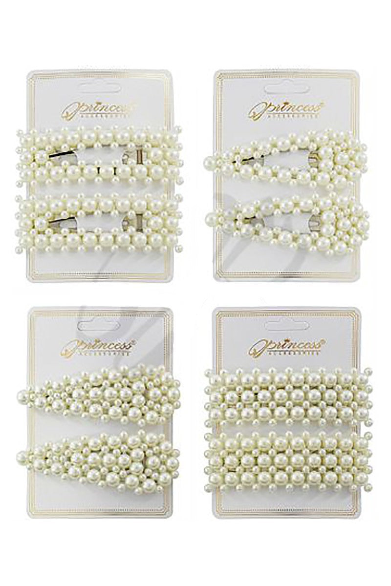 Faux Pearl Hair Clip Set