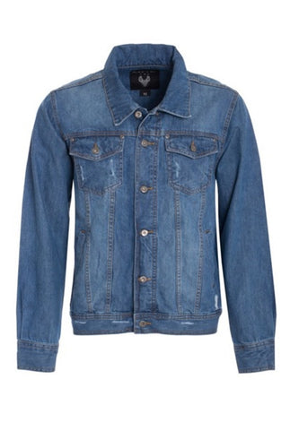 Mens Basic Long Sleeve Denim Jacket