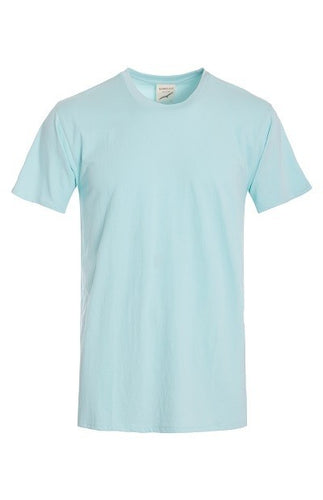 Mens Turquoise Solid T-Shirt