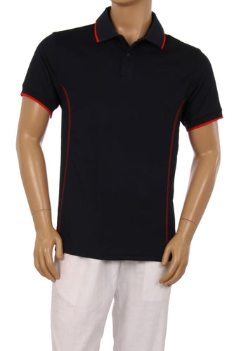 Mens Black New Jersey Polo Shirt