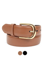 Load image into Gallery viewer, Mens Brown with Gold Hardware Leather Belt
