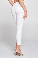 Load image into Gallery viewer, Womens White High-Rise Distressed Skinny Jeans
