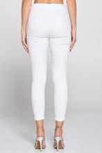 Load image into Gallery viewer, Womens White High-Rise Distressed Skinny Jeans

