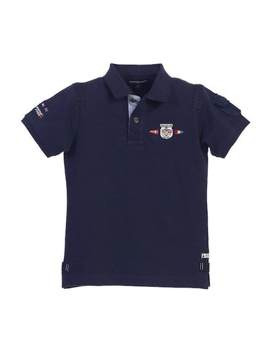 Boys Navy Short Sleeve Polo Shirt