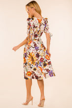 Load image into Gallery viewer, Womens Fall Vintage Floral Printed Midi Dress
