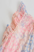 Load image into Gallery viewer, womens tiedye leopard printed ruffled sleeve midi dress
