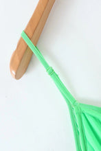 Load image into Gallery viewer, womens green pleated adjustable strap midi dress

