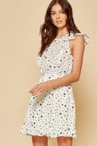 Load image into Gallery viewer, Womens White Ruffle Sleeve Dress - Lovell Boutique
