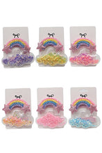 Load image into Gallery viewer, Girls Rainbow and Cloud Hair Clip Set
