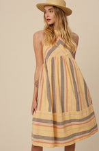 Load image into Gallery viewer, Marigold Midi Striped Halter Women Midi Dress

