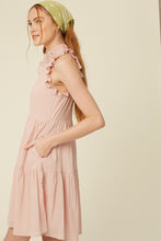 Load image into Gallery viewer, Ballerina Pink Ruffled Mini Dress - Lovell Boutique
